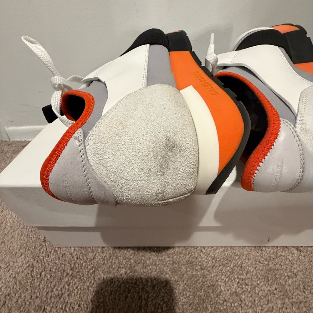 Balenciaga Women’s White and Orange Sneakers - Picture 8 of 8